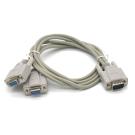 Y-Splitter Serial Cable DB9-Male to DB9-Female DB9-Female 3FT