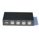 USB Switch PUSH BUTTON MANUAL ABCD 1A-4B Black