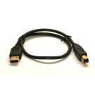 USB 2.0 Cable 18 Inch 1.5FT Black Gold