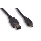 15FT Firewire Cable Black 6-Pin 4-Pin 6P 4P IEEE 1394 MM