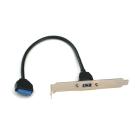 USB 3.0 Panel Mount Single Port to 20 Pin Mainboard header 12in